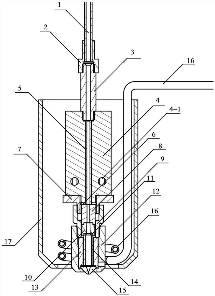 A dual water-cooled melting nozzle for metal 3D printing