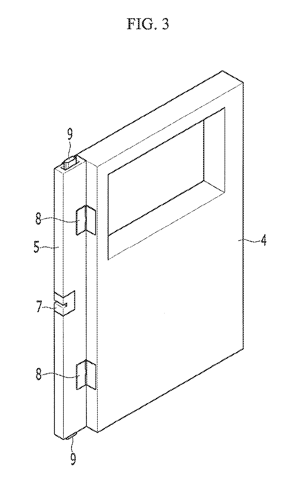 Opposed opening and closing type door structure of vehicle