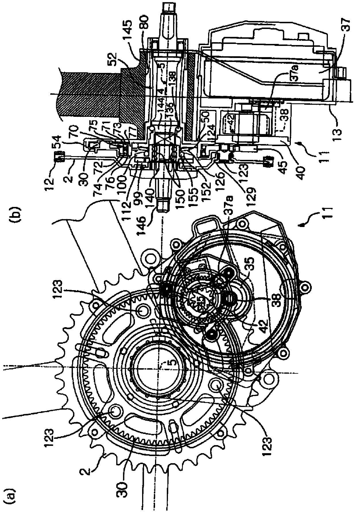 Assembly suitable for electric power assisted bicycle and capable of being mounted on bicycle frame