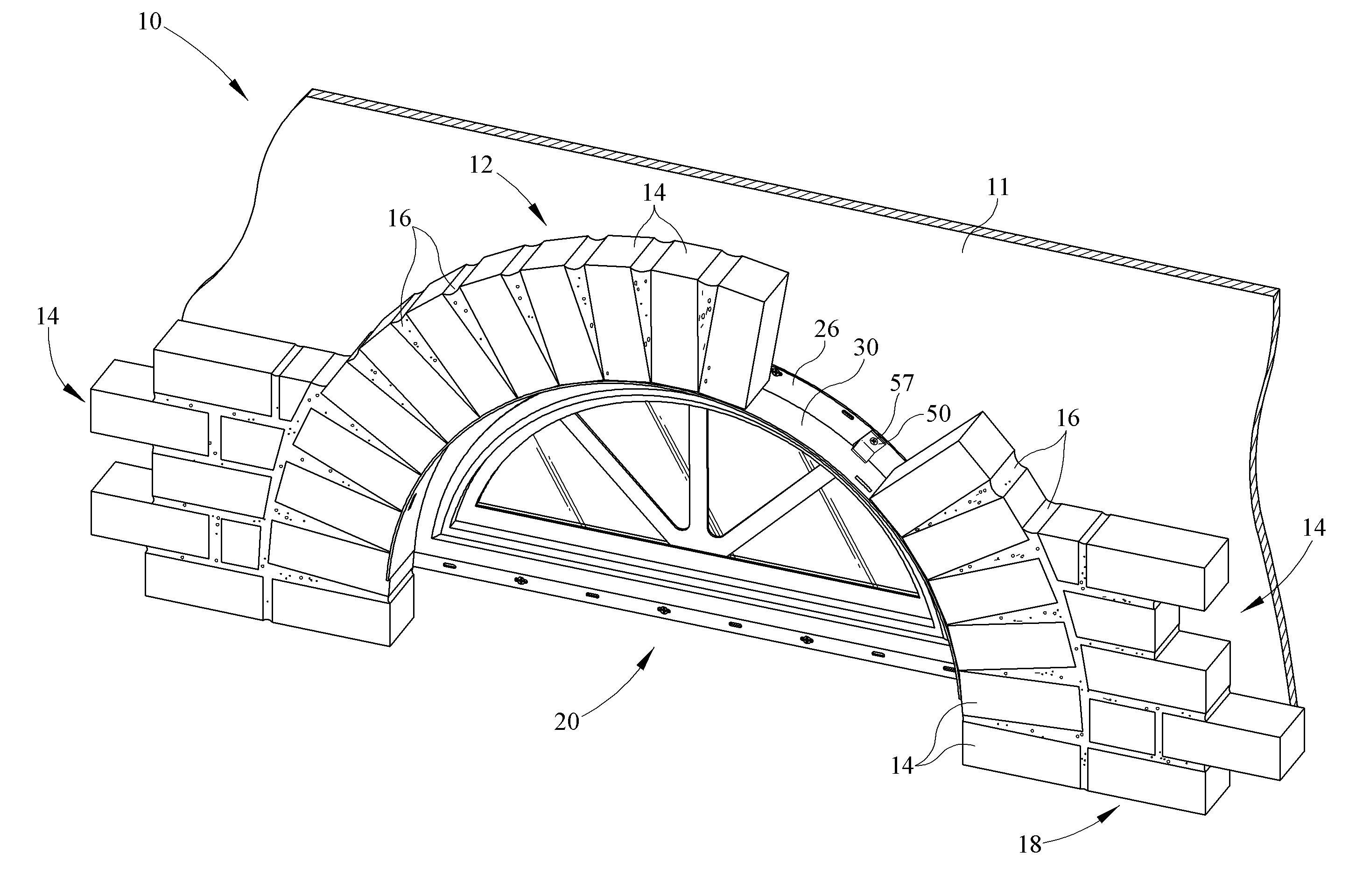Removable arch form assembly and method of installing