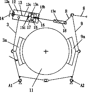 Friction braking clearance compensation device
