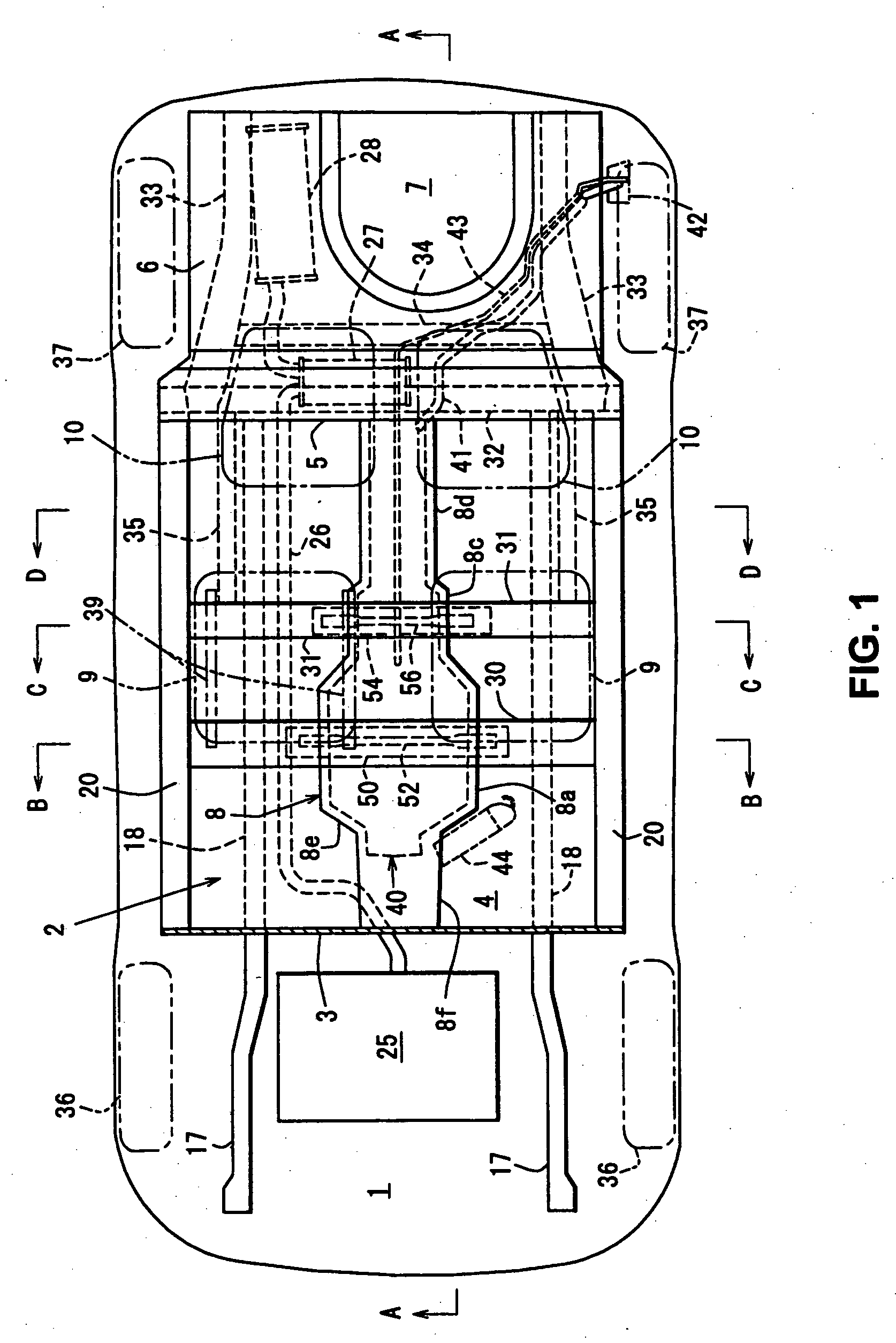 Fuel tank disposition structure of vehicle