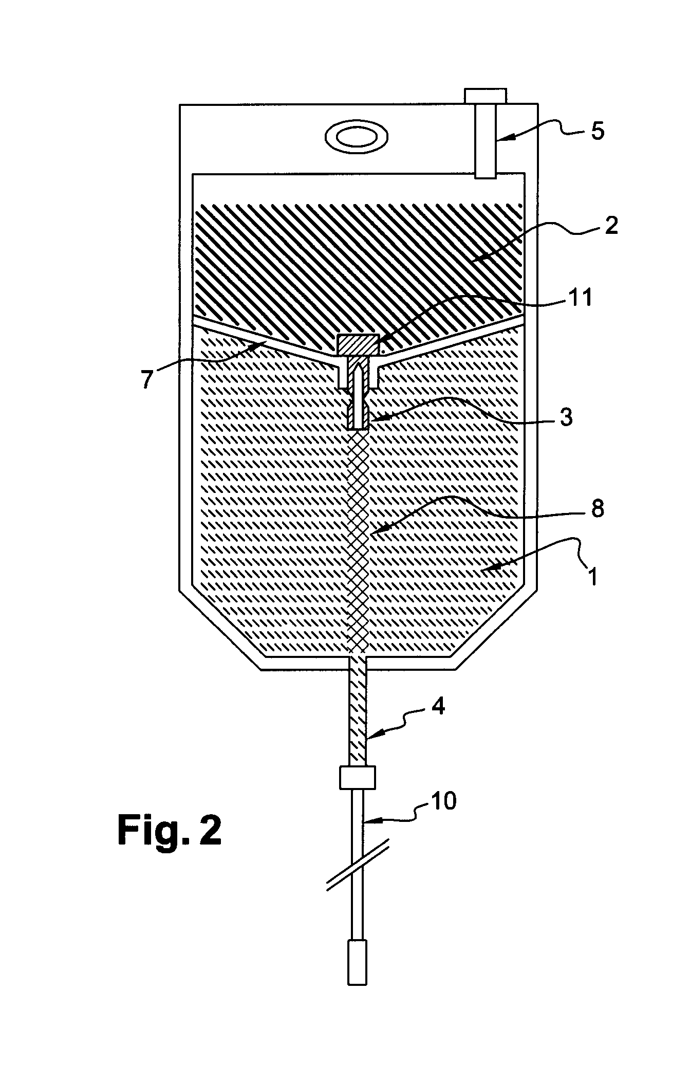 Infusion bag with integrated rinsing system