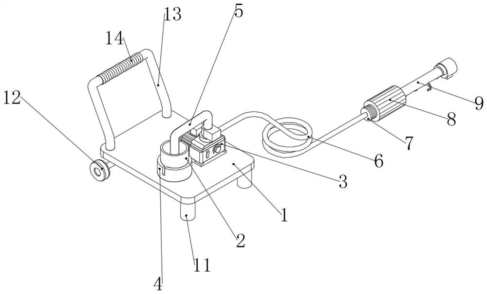 Emulsion paint spraying device for interior decoration