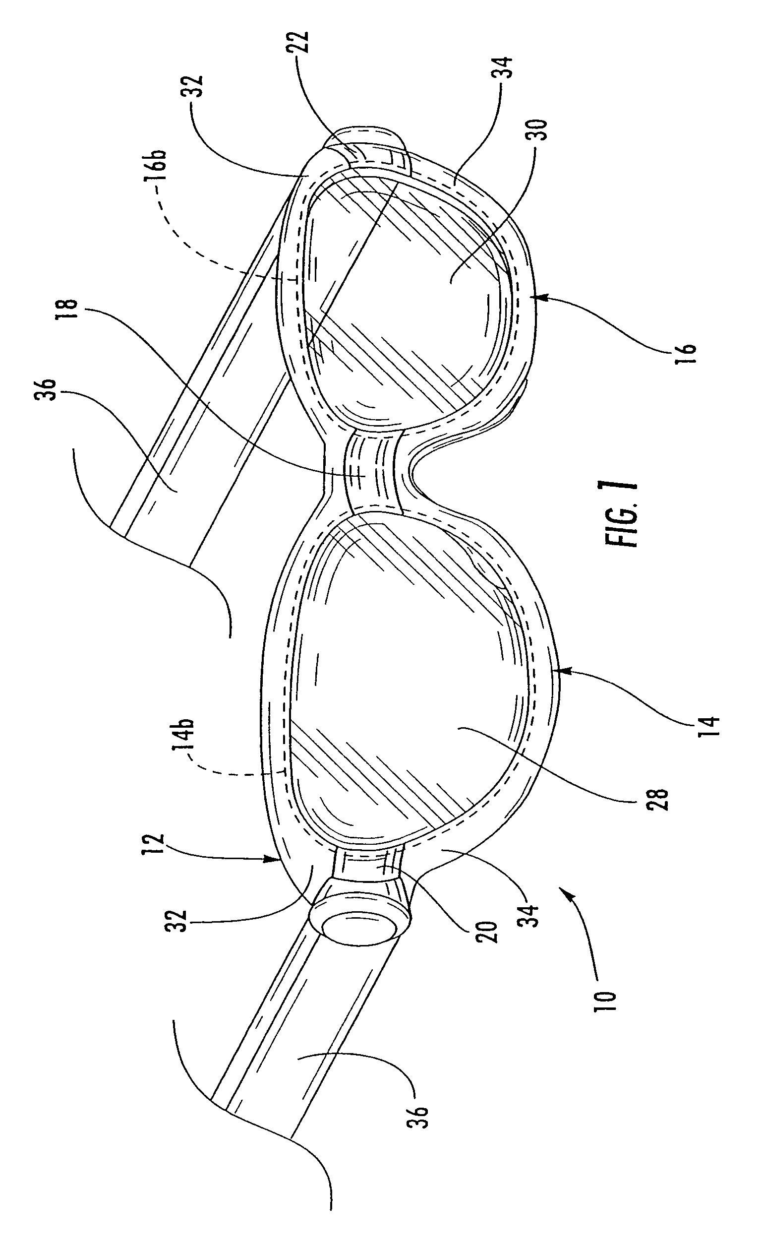 Safety glasses with flexible frame and interchangeable dual-lenses