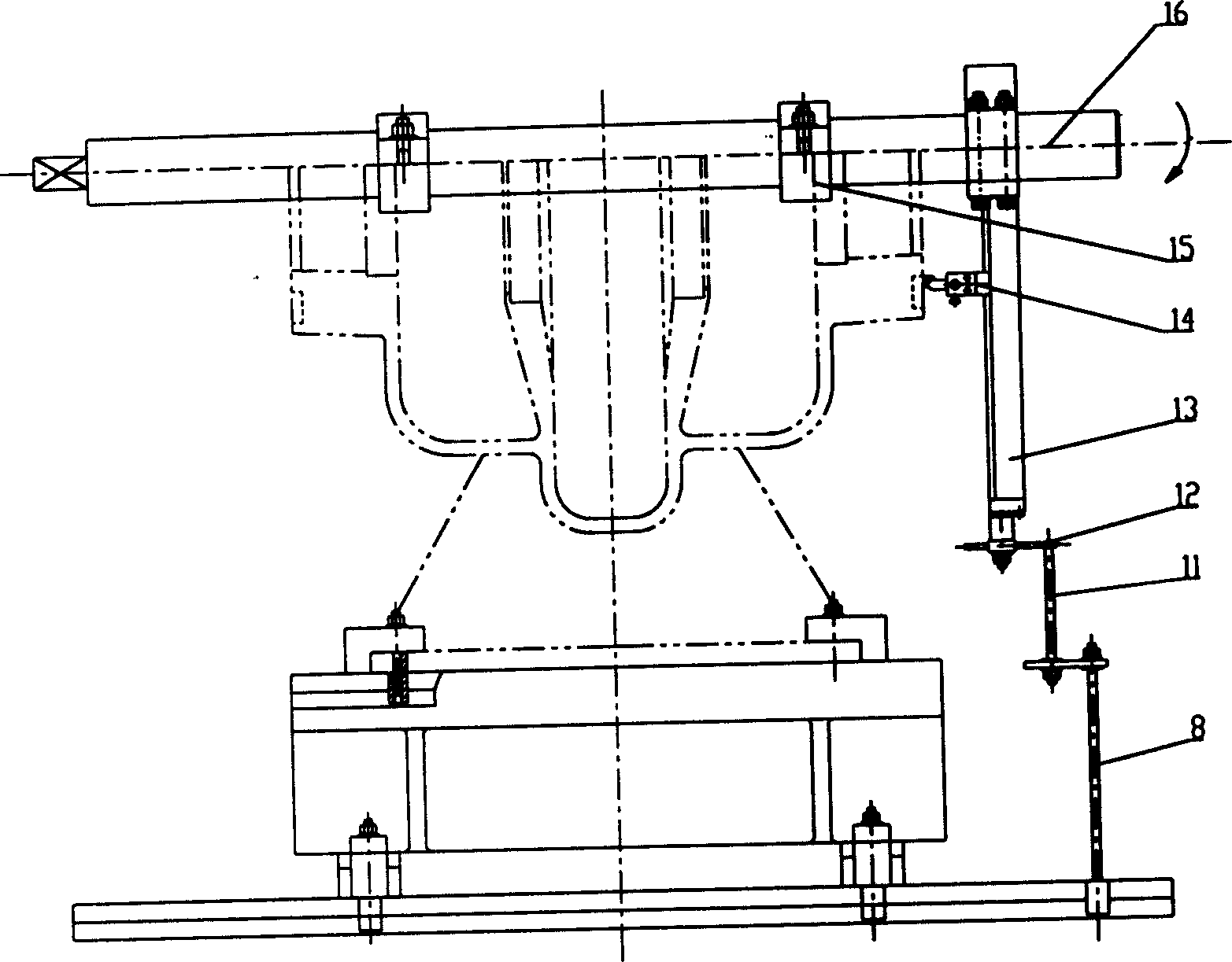 Process for machining ends, positioning ports and holes of central opened pump by special boring apparatus