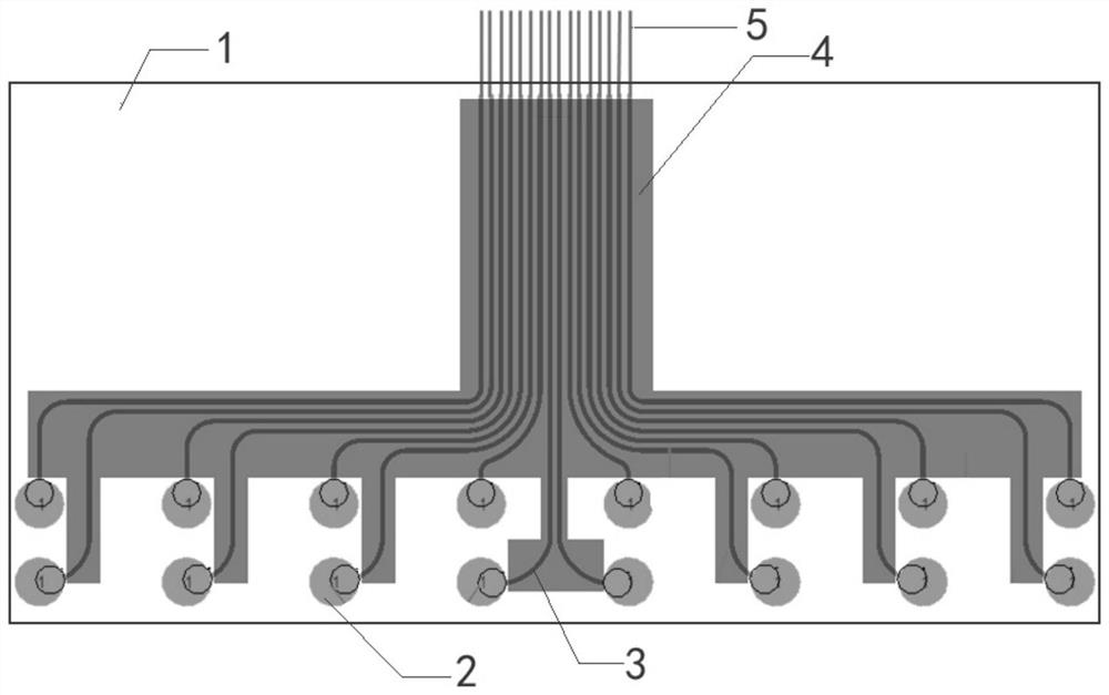 A fully flexible dry electrode based on printing technology and its preparation method