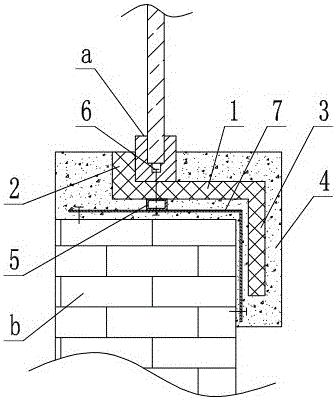 Waterproof auxiliary frame for buildings as well as machining and mounting methods of auxiliary frame