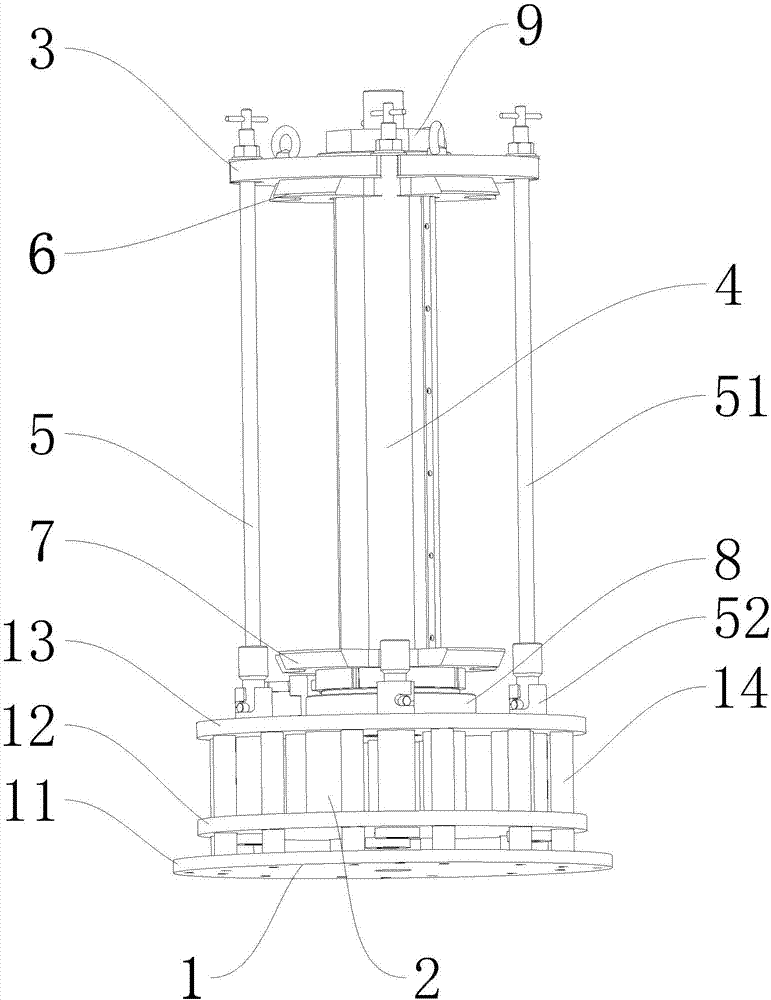 Vertical compression tooling with oil cylinder