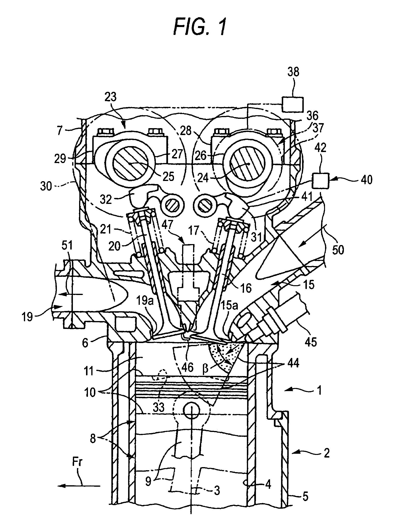 Direct injection internal combustion engine