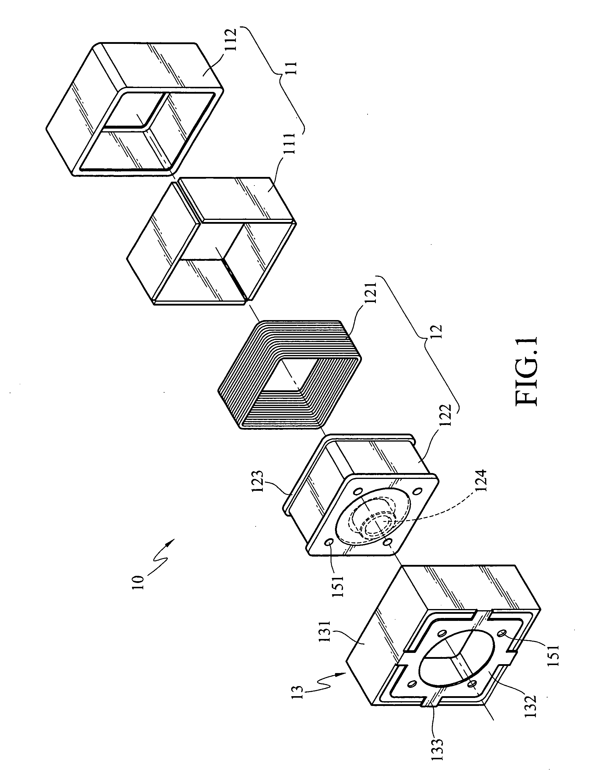 Axially actuating device having elastic joining portion