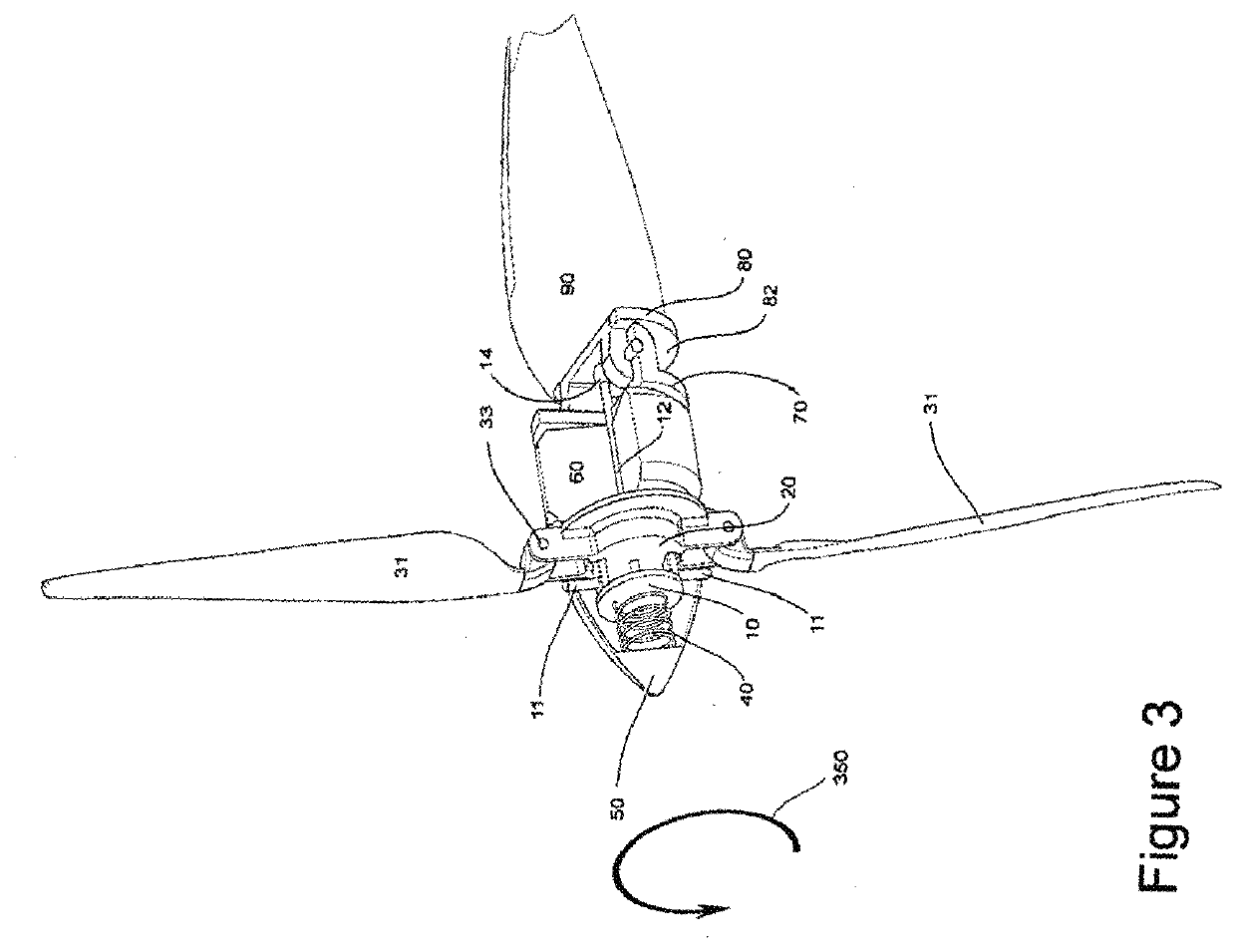 Propeller-Hub Assembly With Folding Blades For VTOL Aircraft