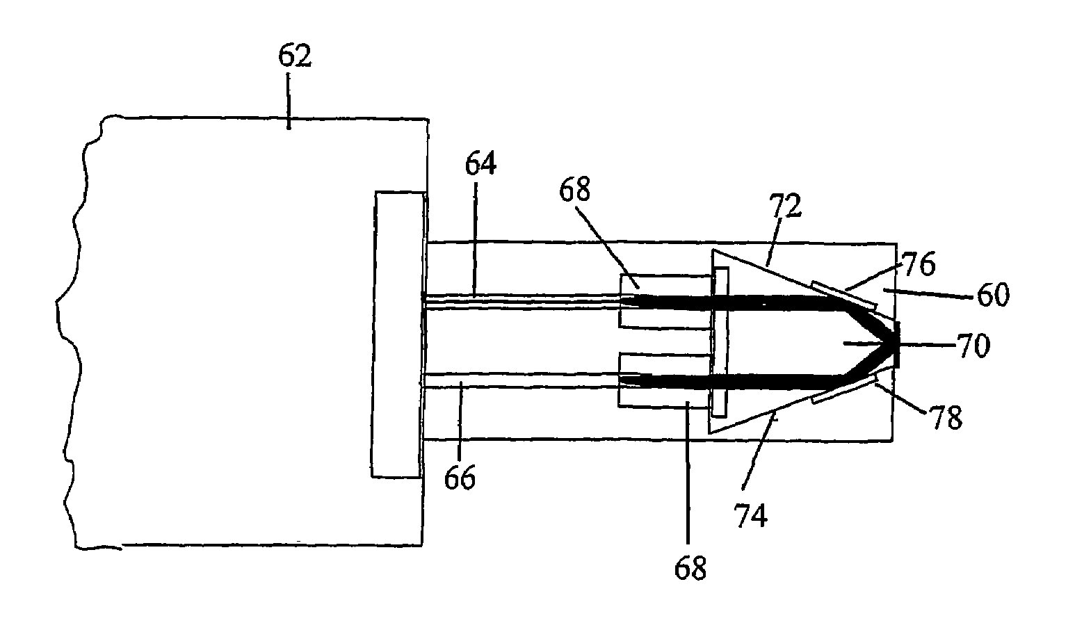 Optical connector with total internal reflection abutting surface