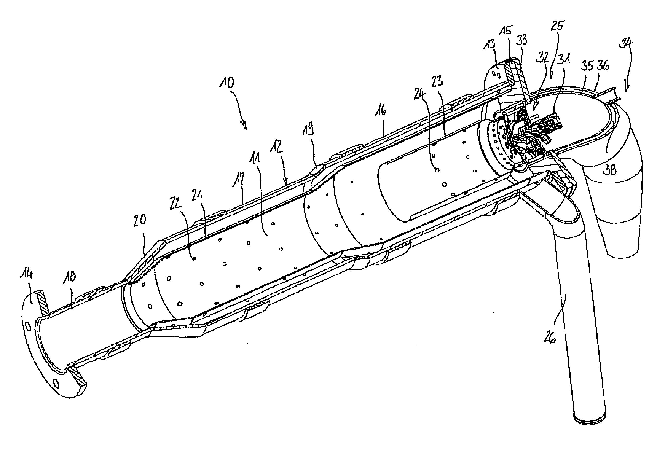 Producing ageing gas for exhaust gas after-treatment systems