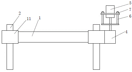 Pressure shaft adjusting mechanism of steel plate rounding machine