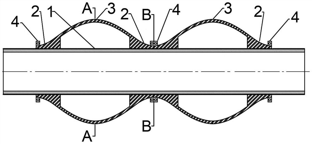 Buckle-in buckle arrestor with vortex-induced vibration suppression function