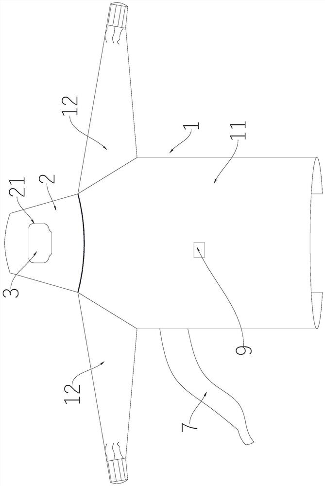 Medical overclothes with face mask