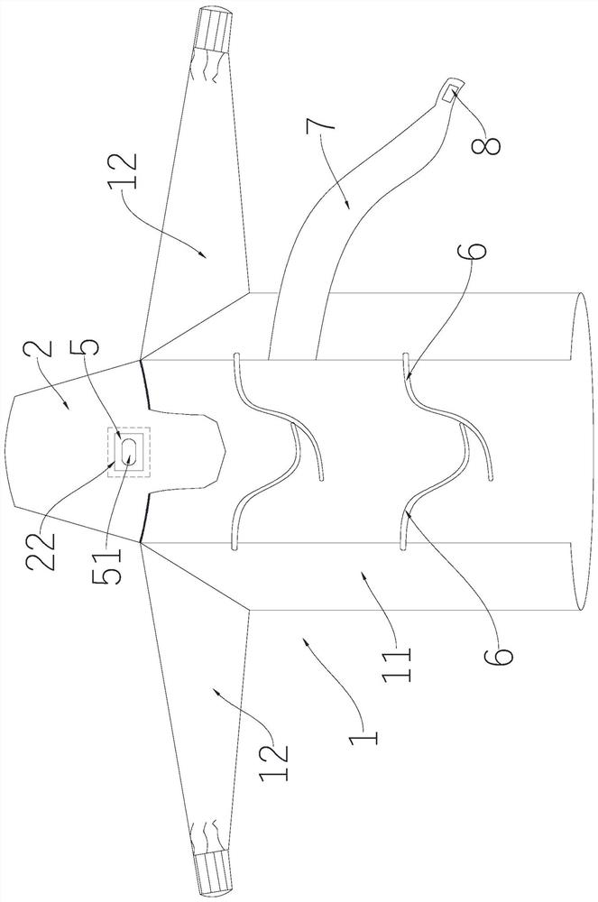 Medical overclothes with face mask