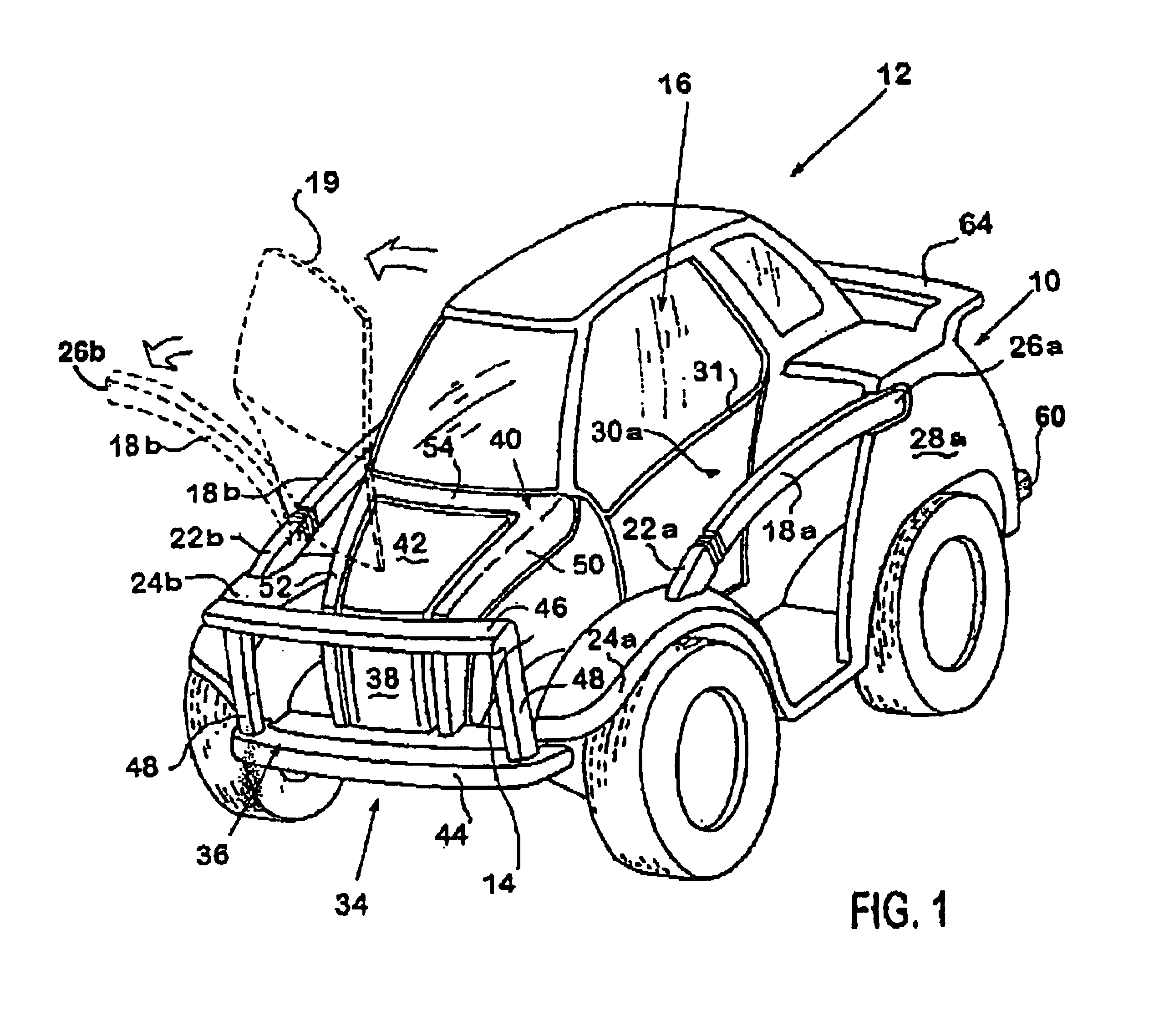 External protection system for a vehicle