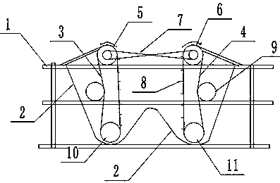 Double lifting apparatus used for garlic seeder