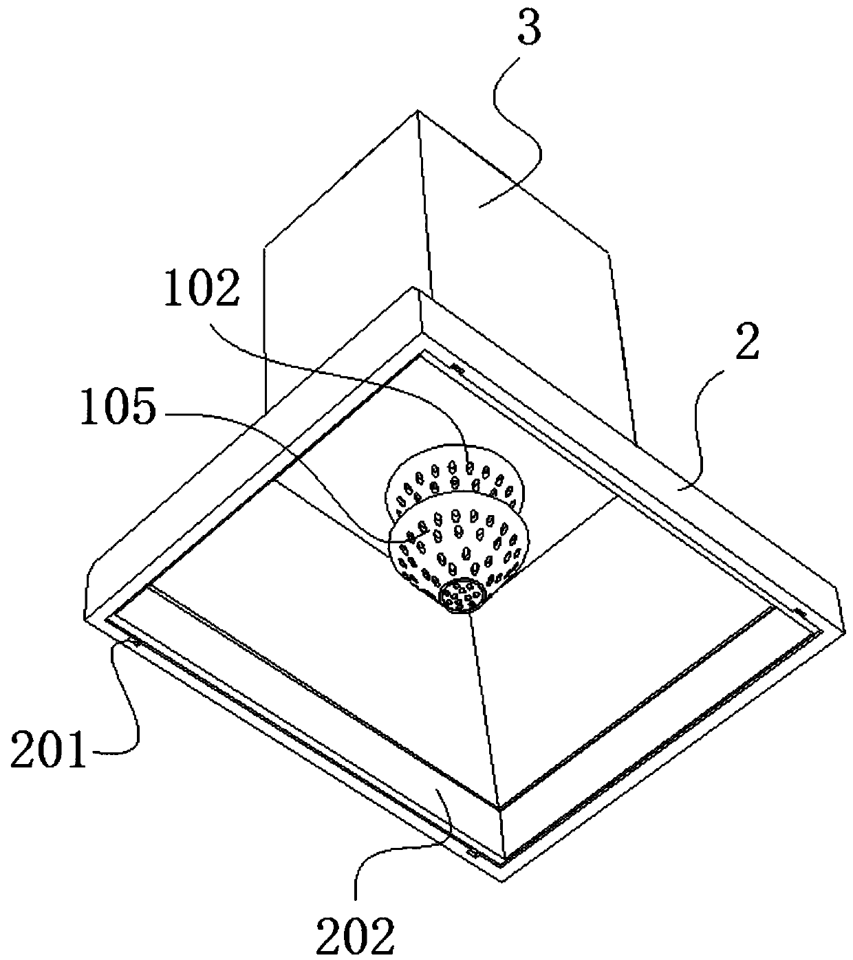 Dust recovery cover for tea processing