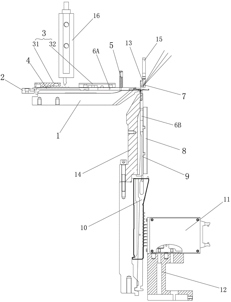 Vertical loop-transferring jacquard control mechanism of round knitting machine