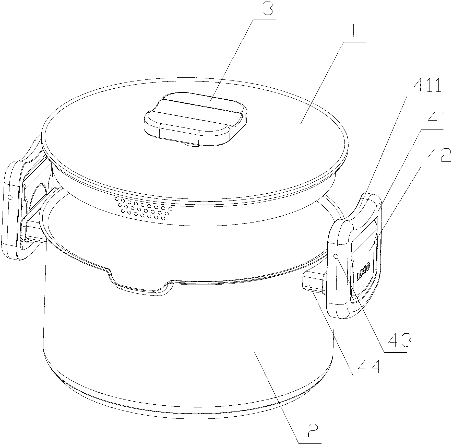 Bidirectional floating foldable double-lug pot