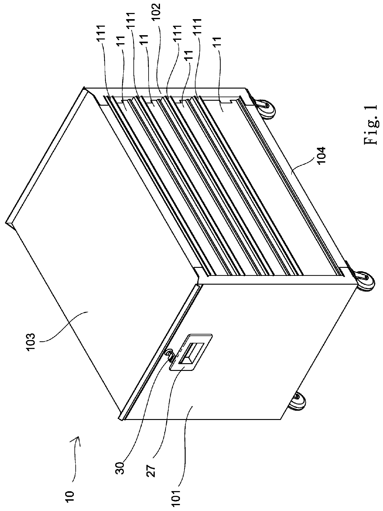 Locking device for two-way travel drawer