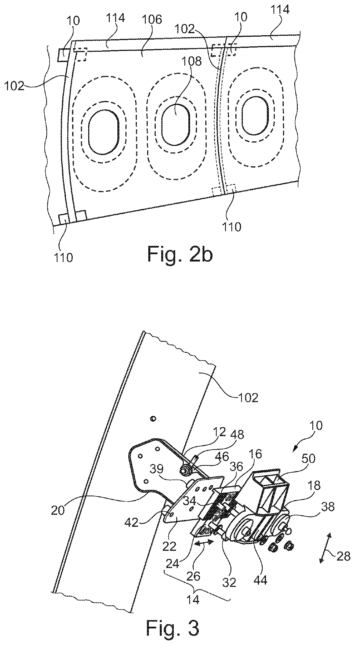 Device for fixing cabin side wall paneling and cabin light paneling to a structural component of an aircraft and spacecraft