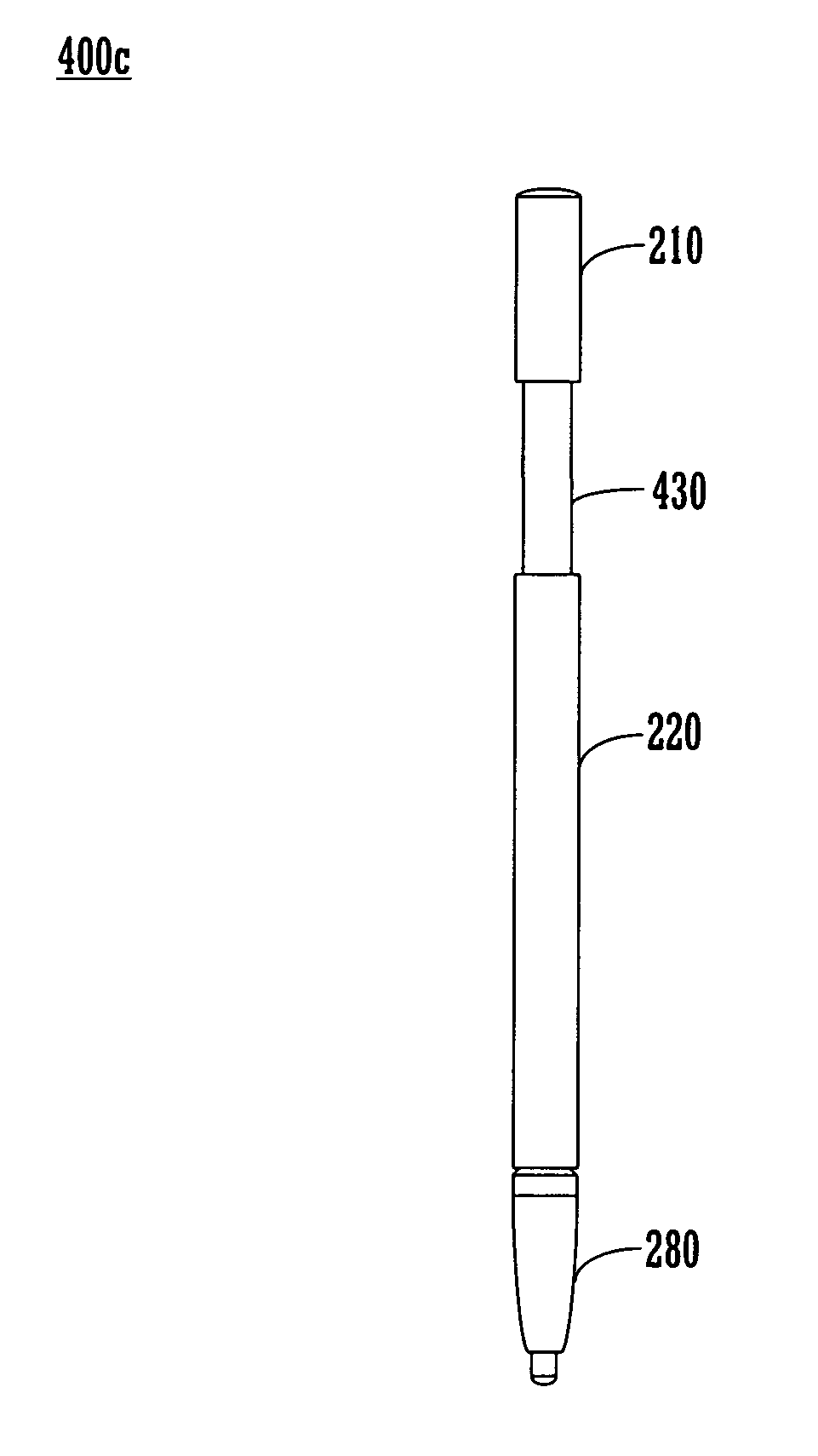 Expandable and contractible stylus
