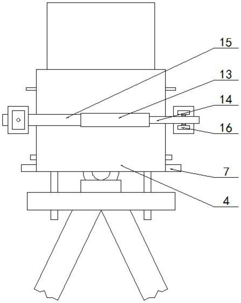 Vertical surveying instrument convenient to fix for geographical surveying and mapping