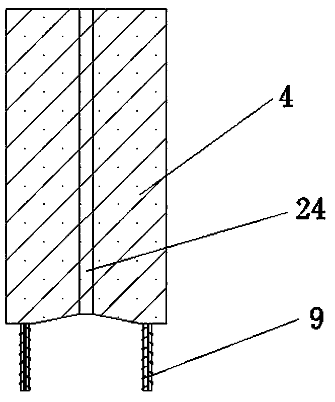 Fabricated type concrete frame beam column connecting construction of steel tube with U-shaped steel brackets