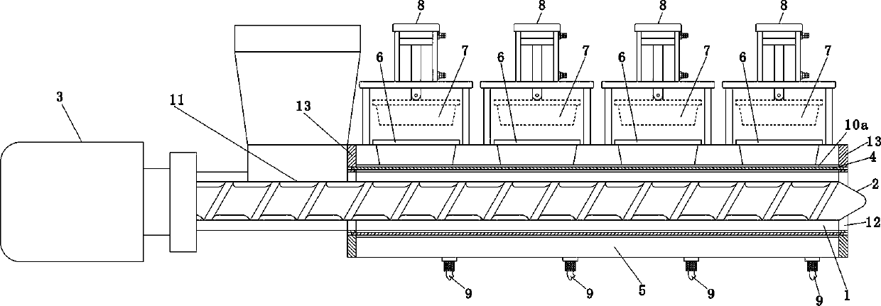 Extrusion mechanism of plastic injection molding machine
