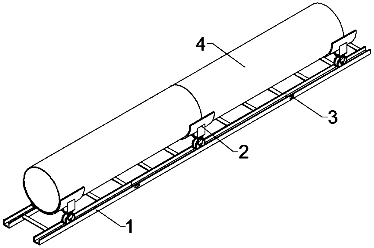 Multifunctional connecting device for tunnel escape pipeline