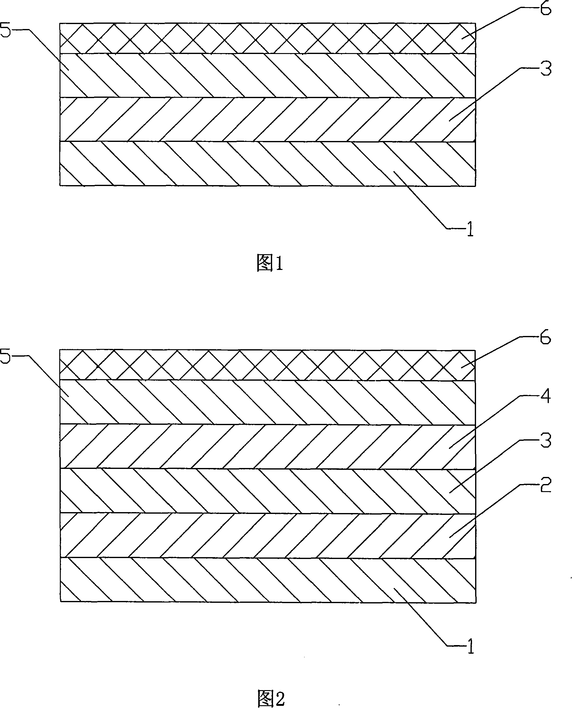 Paper plastic glue-free composite on line repeated spraying bidirectional stretching polypropylene film and its preparation method