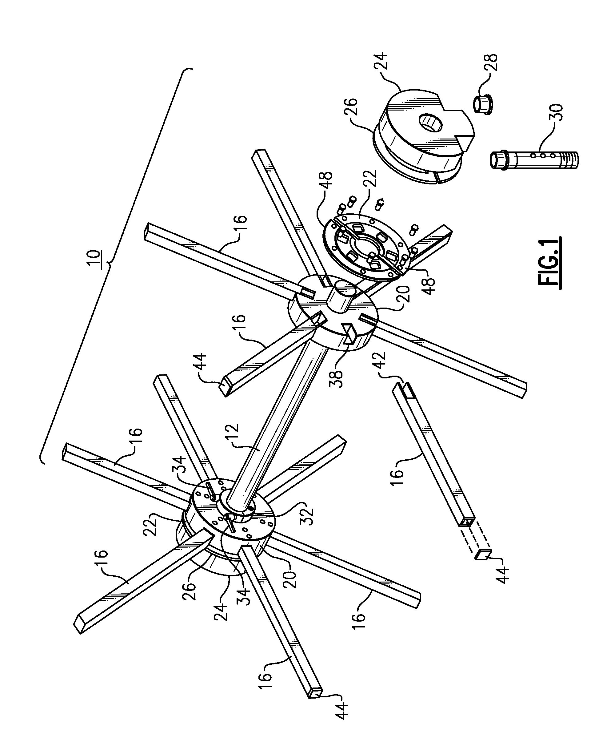 Tool-less rotary vacuum wicketter assembly