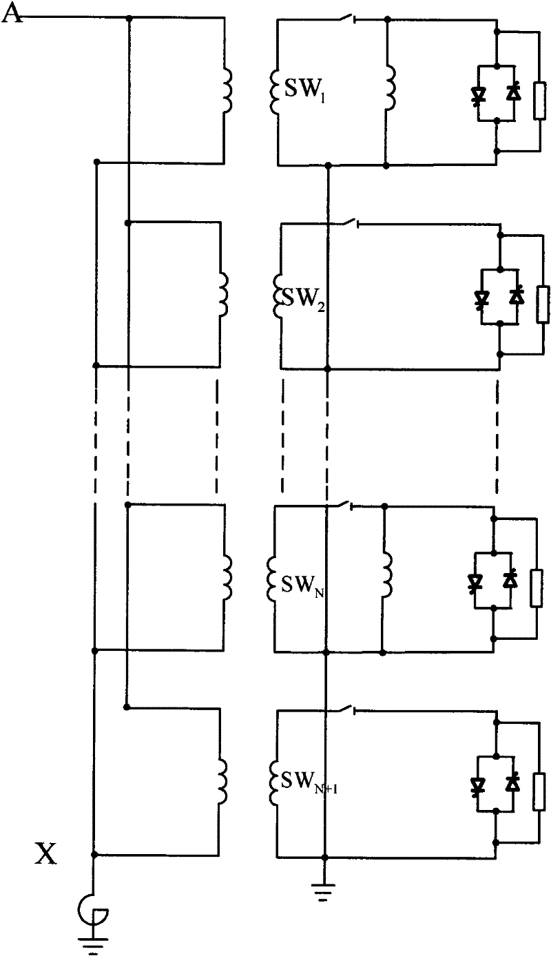 Multi-column body independent control thyristor valve-controlled controllable shunt reactor device