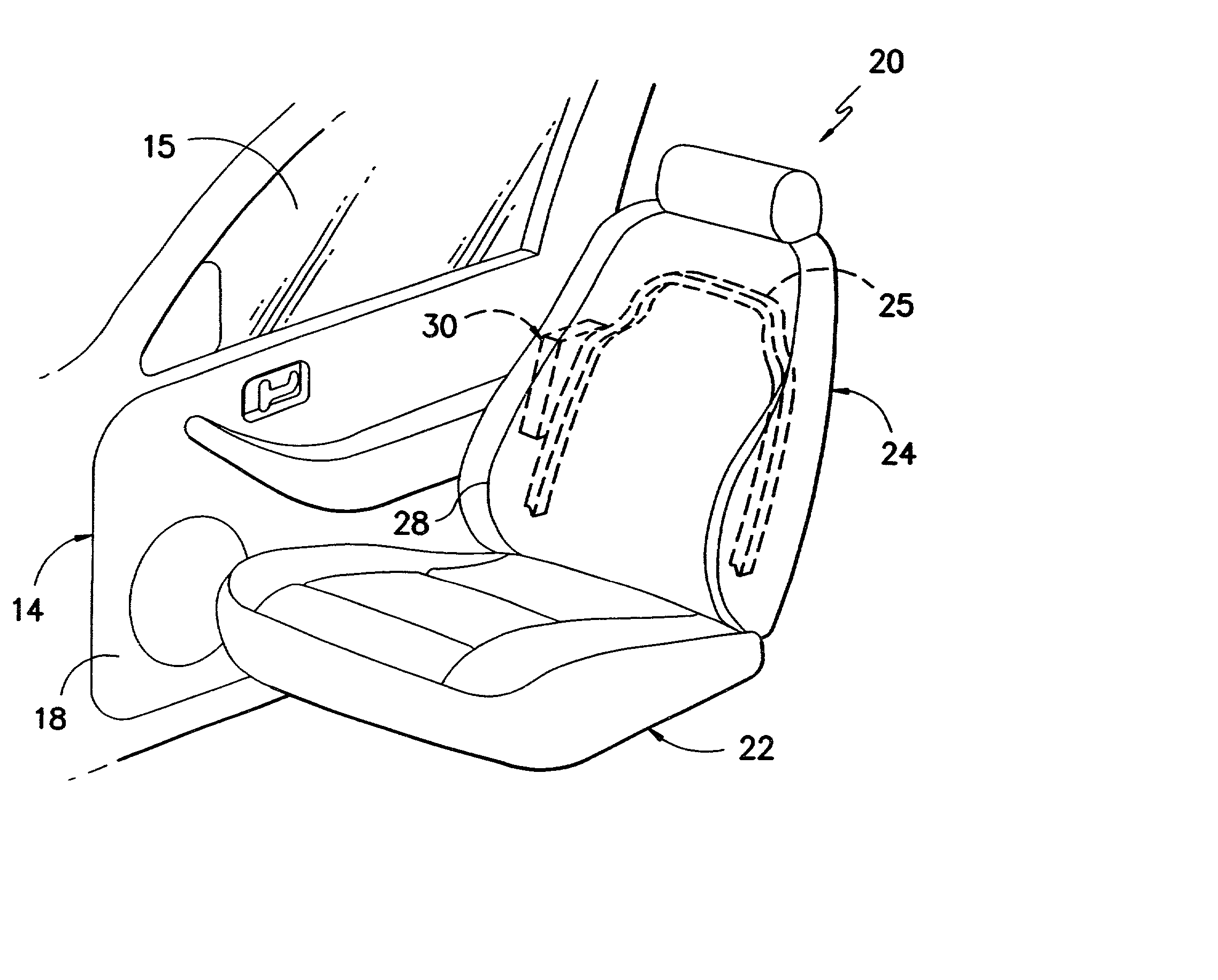 Bias flap for side air bags