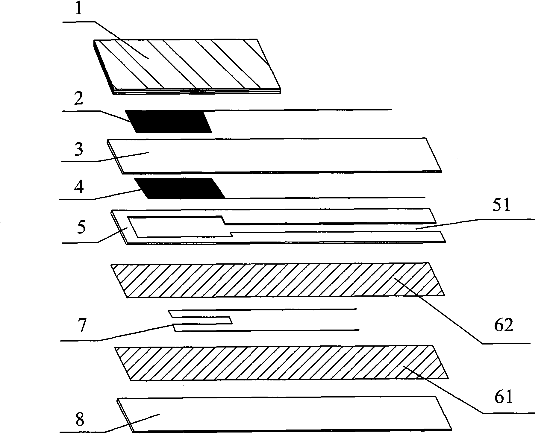 Chip type oxygen sensor and preparation method thereof