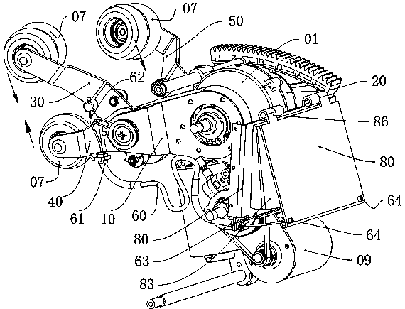 Hand grabbing mechanism of massage machine core