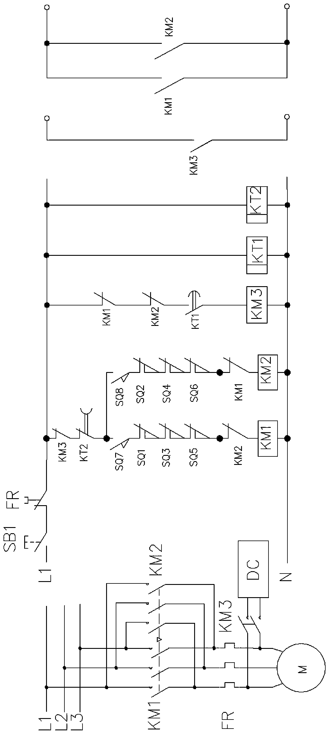 Milling machine X-axis braking protection device