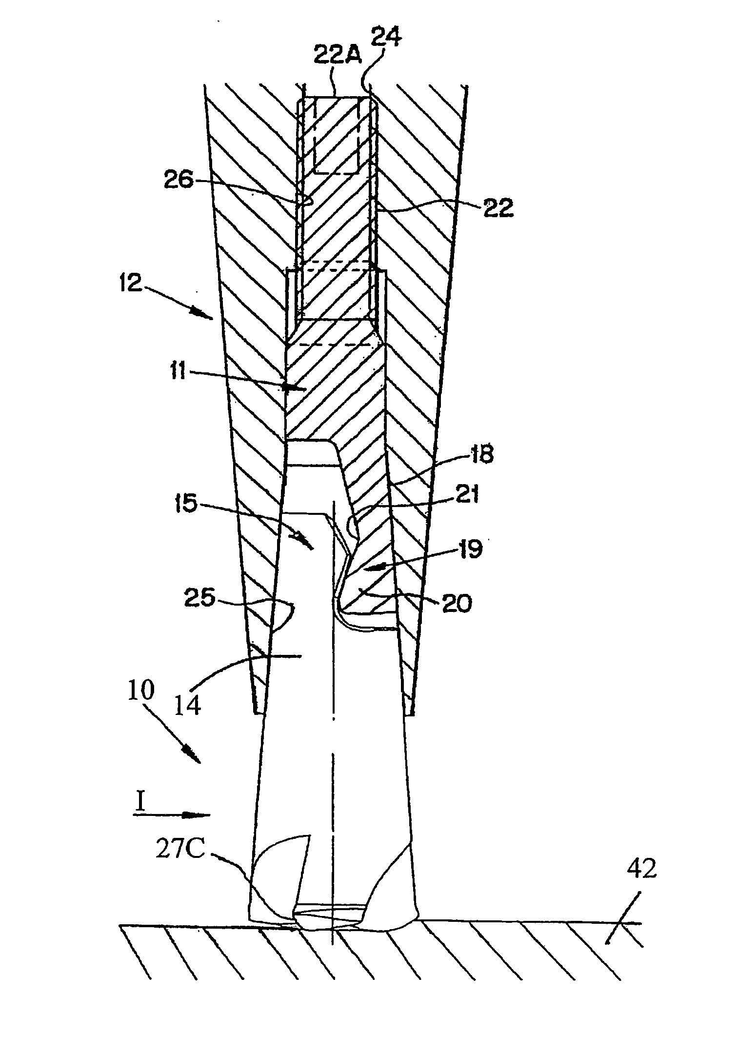 Milling cutter having three continuously curved cutting edges