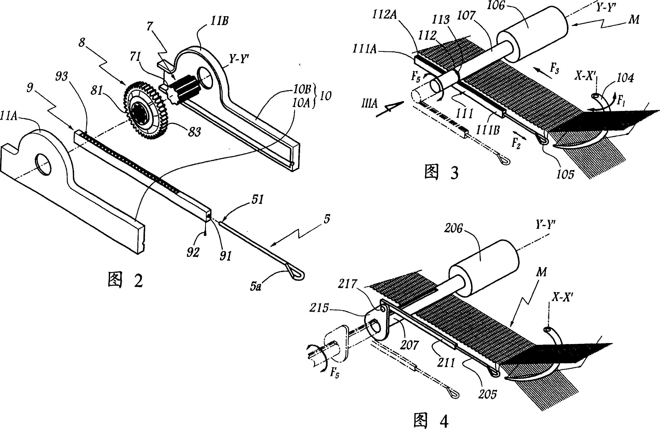 Device for driving crochet needle and braiding machine fitting the device