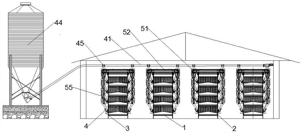 Laminated laying hen cage