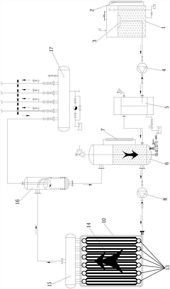 A forced recirculation water tube steam boiler system and its operation method