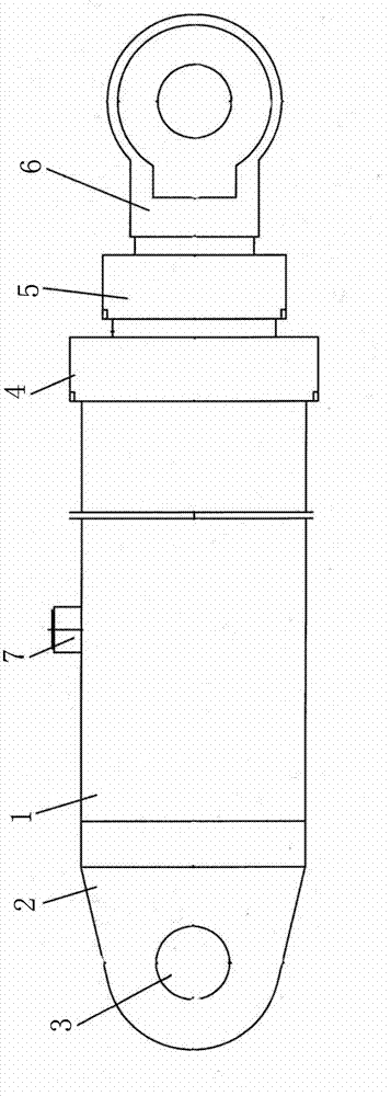 Hydraulic cylinder for dumping device