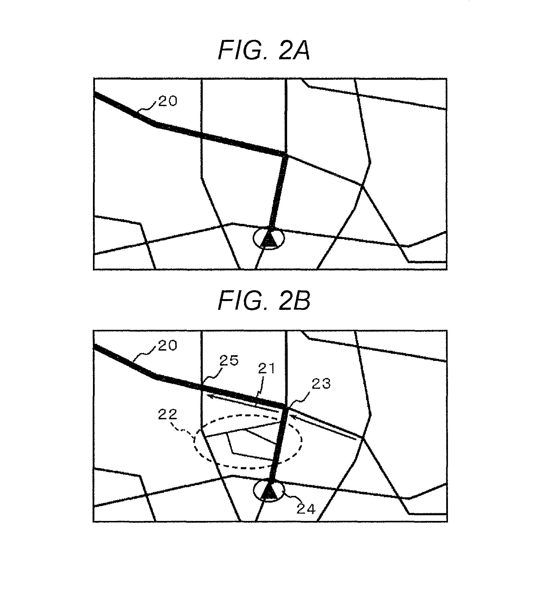 Navigation Device and Control Method for Displaying Detour