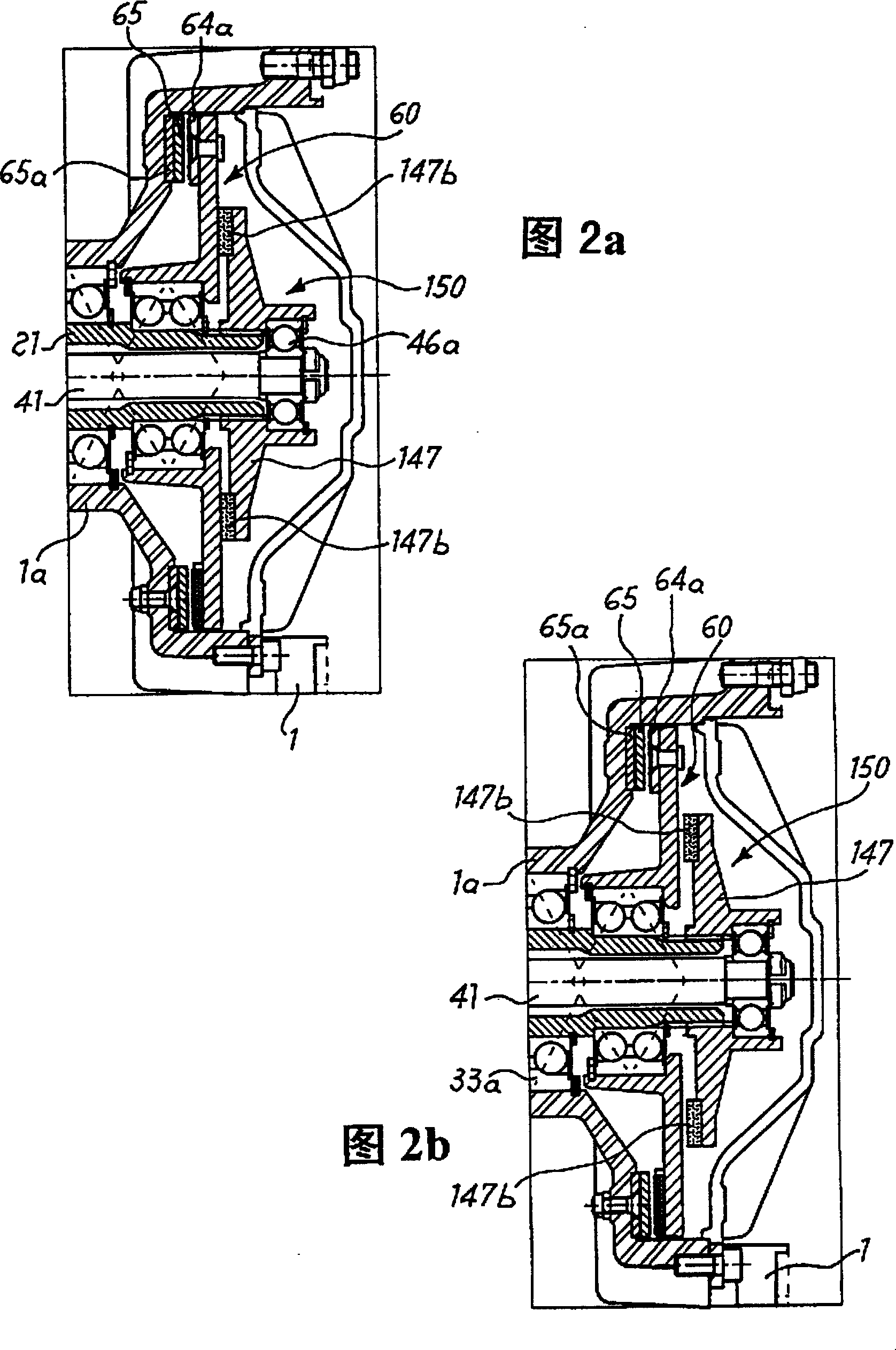 Motion-transfering device of motor-vehicle fan co-axially operated with connection system
