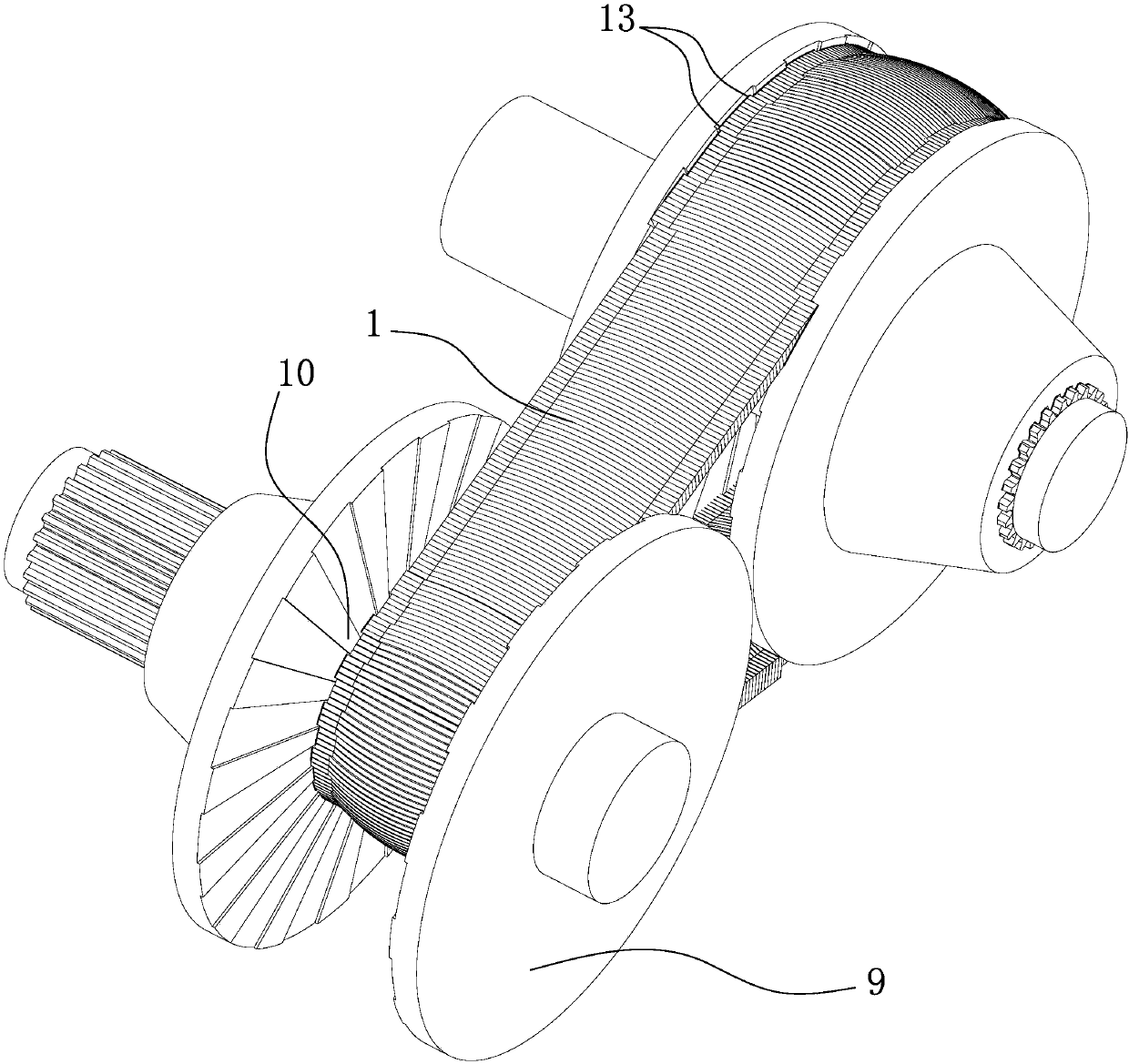 Continuously variable transmission driving belt with sliding vanes