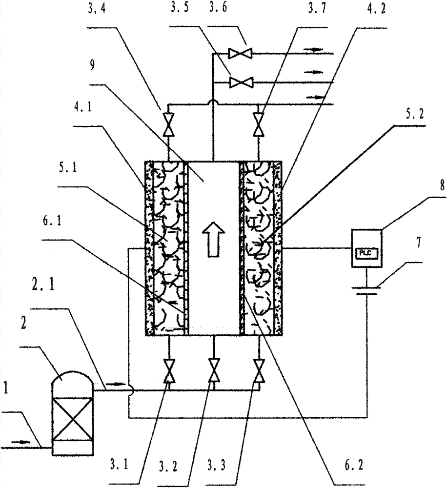 Device for separating electro-adsorption water-based solution ions